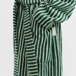 GOTS Certified Striped Terry Cotton Bathrobe
