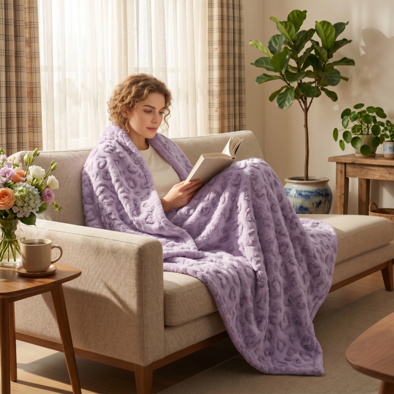 New Happiness Jacquard Sherpa Blanket