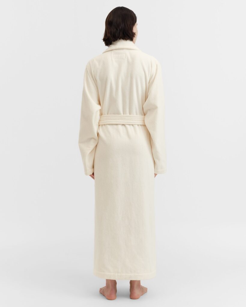 GOTS Certified Striped Terry Cotton Bathrobe