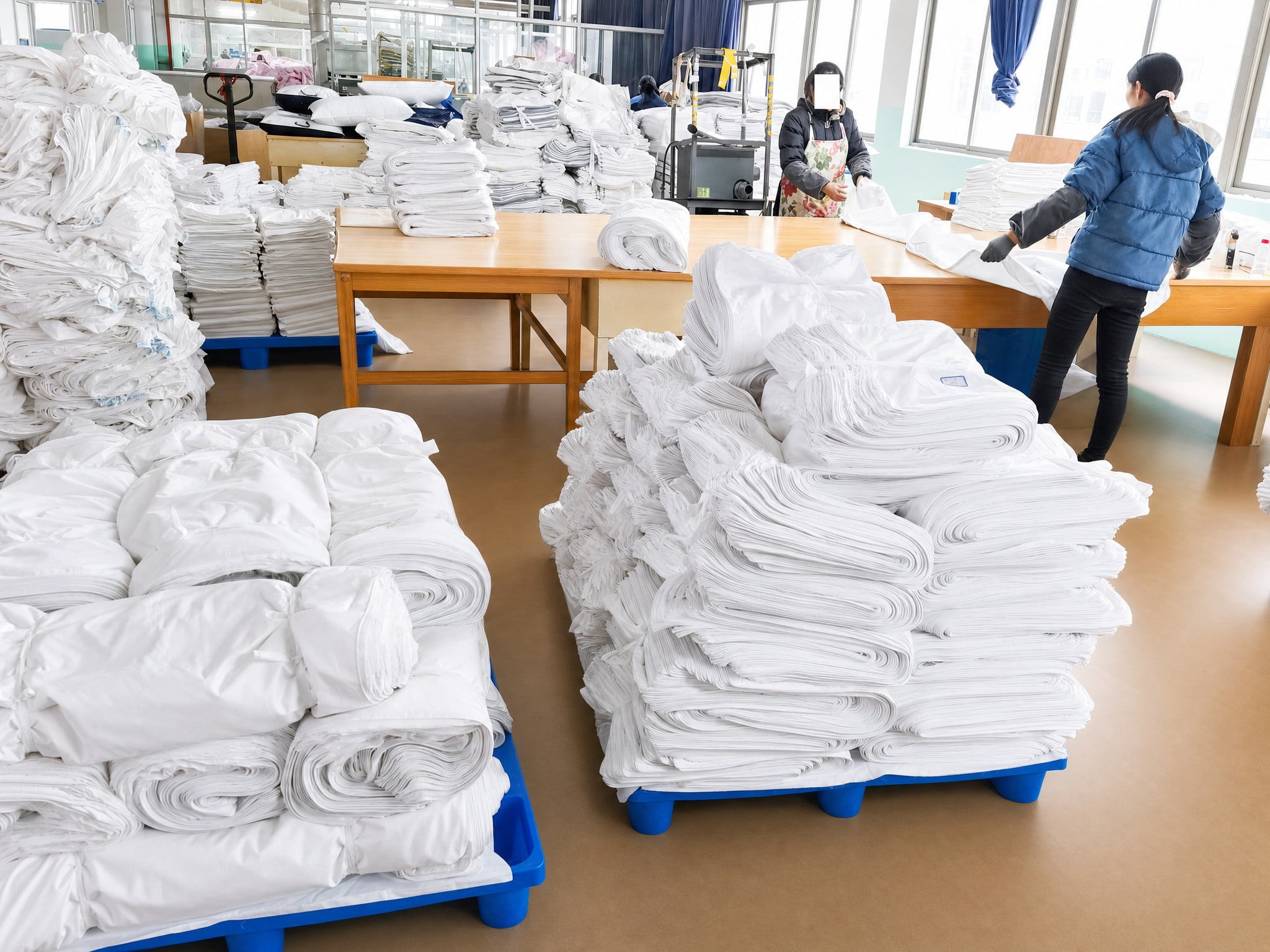 Raw material warehouse and fabric storage